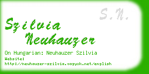 szilvia neuhauzer business card